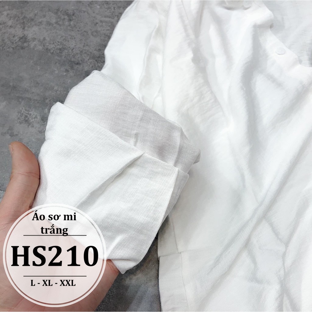 Áo sơ mi nữ bigsize 55-90kg HS210- Áo kiểu chuẩn sơ mi trắng tay dài bigsize - Cho người béo mập - màu trắng - L XL XXL | BigBuy360 - bigbuy360.vn