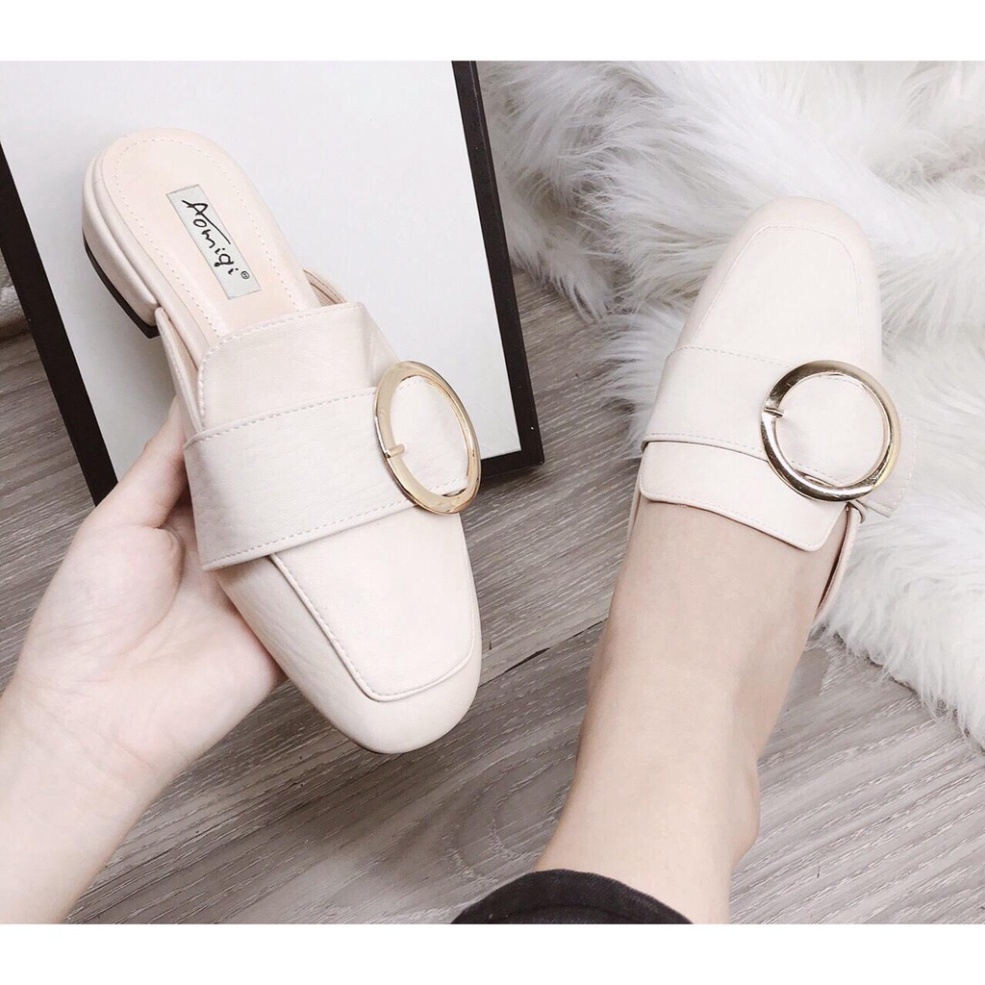 Dép Sục Nữ ⚡𝑭𝑹𝑬𝑬 𝑺𝑯𝑰𝑷⚡ Sục Nữ Khuy Tròn thời trang cao cấp, lên dáng siêu xinh, giày đi cực êm D02 HOT