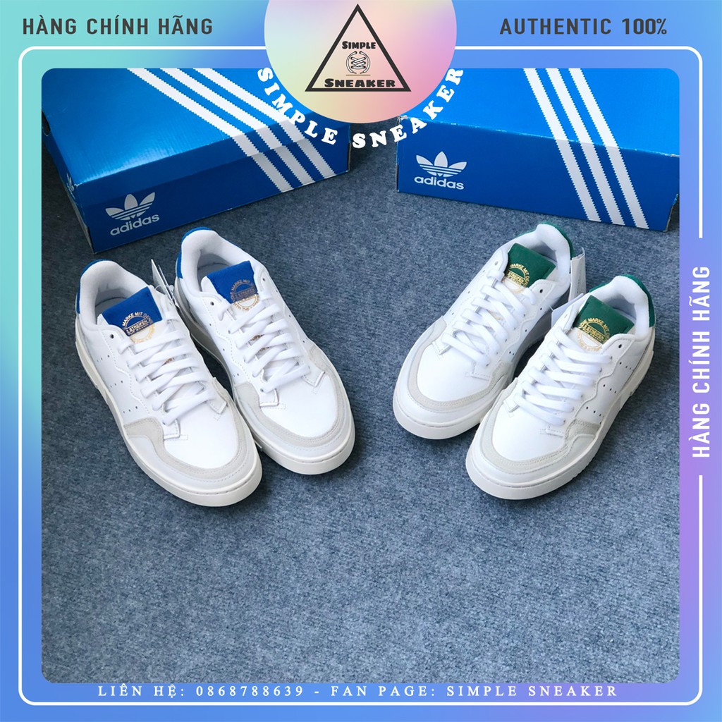 Giày Adidas Supercourt 💙FREESHIP💙 Adidas Supercourt White Midnight Green Chính Hãng - Giày Supercourt Nữ Chuẩn Auth