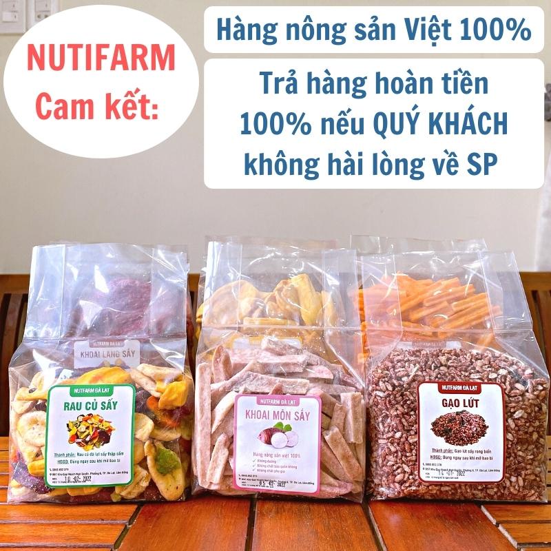 Khoai lang sấy mật ong giòn thơm ngon đặc biệt 500gr NutiFarm hoa quả sấy đặc sản đà lạt