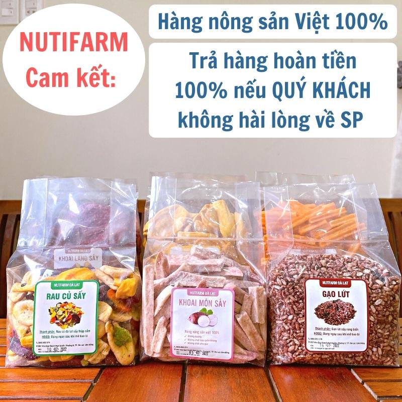 Mít sấy khô nguyên cánh loại 1 không đường giòn ngọt tự nhiên 500gr NutiFarm hoa quả sấy đặc sản đà lạt