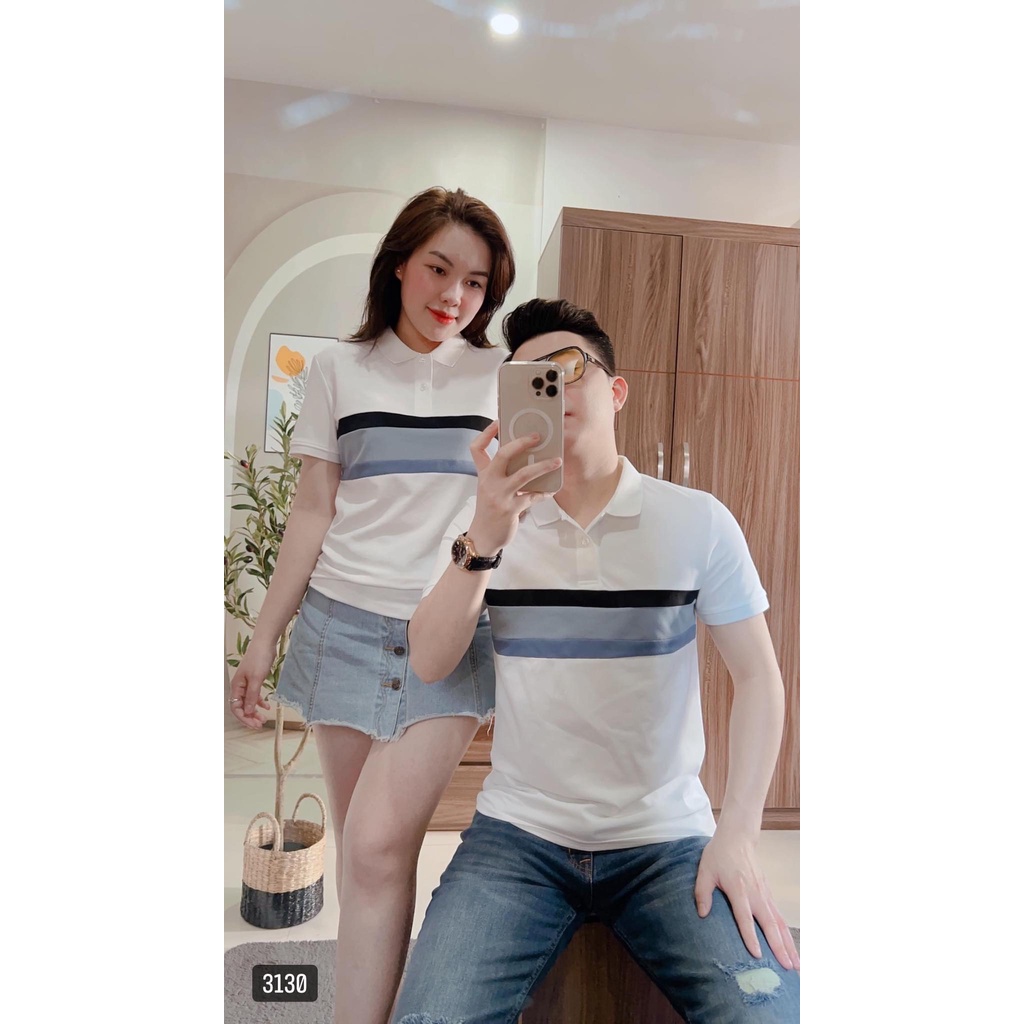 Áo polo nam cổ bẻ phối ngang 3 màu chất vải cá sấu Cotton xuất xịn,chuẩn form, sang trọng - thanh lịch TB01