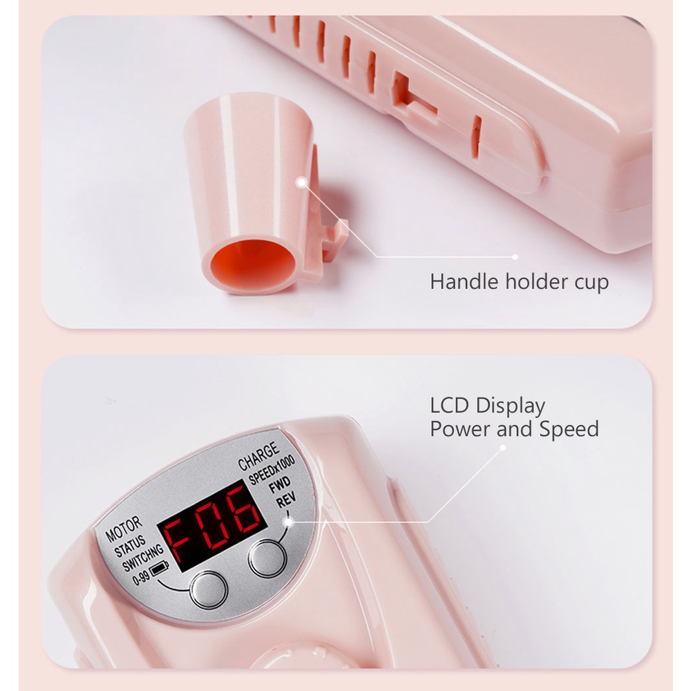 Máy Mài Đánh Bóng Móng Tay 30000RPM Nhiều Màu Sắc