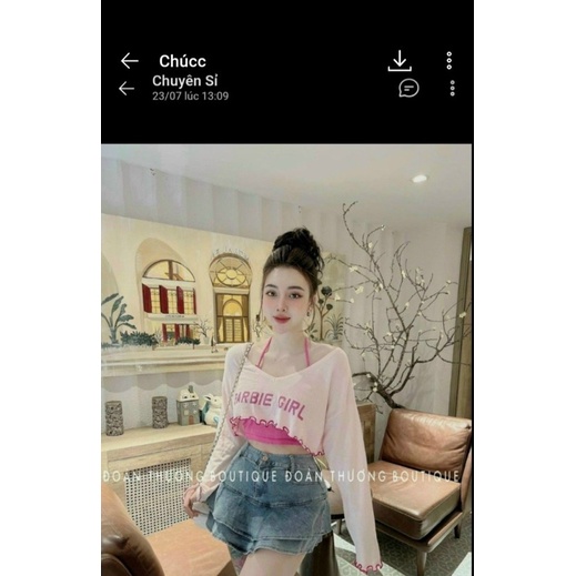 SÉT ÁO CẶP HAI MÓN CROPTOP XINH BABE G8