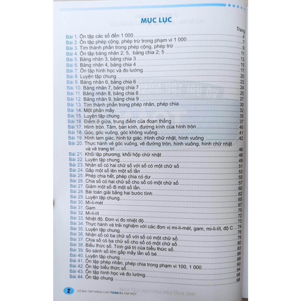Sách - Vở bài tập nâng cao Toán lớp 3 tập 1 (Kết nối tri thức với cuộc sống)