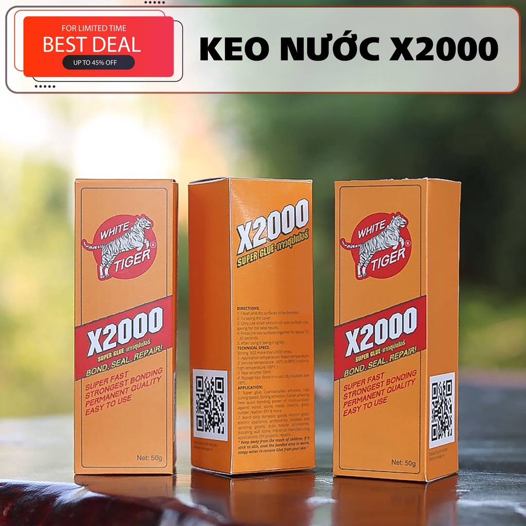 Keo dán đa năng siêu dính X2000 chống nước, loại cao cấp keo dán giày,dép,gỗ...