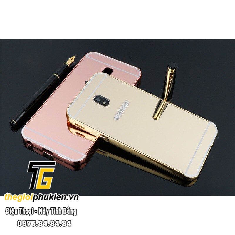 Ốp lưng Samsung Galaxy J3 Pro 2017 tráng gương viền kim loại