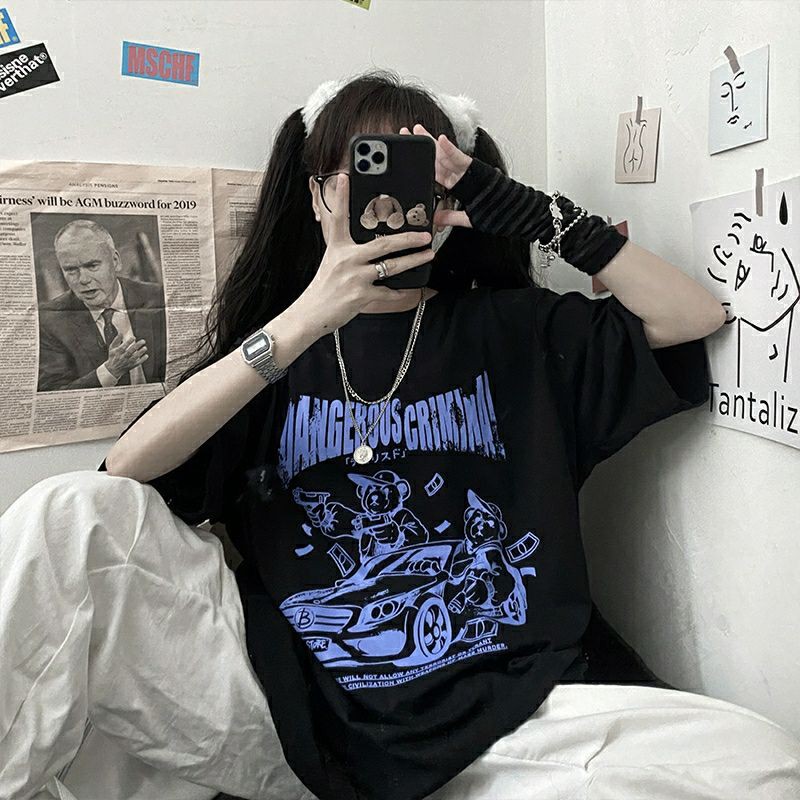 áo thun nữ form rộng unisex oversize cướp nhà băng