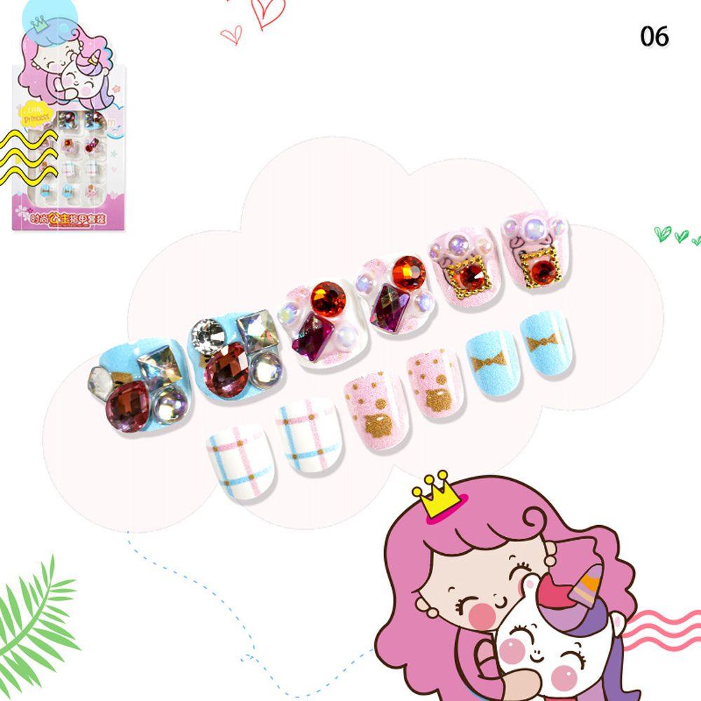 OCEANMAP Miếng Dán Trang Trí Móng Tay Hình Kỳ Lân Hoạt Hình Dễ Thương Dành Cho Trẻ Em