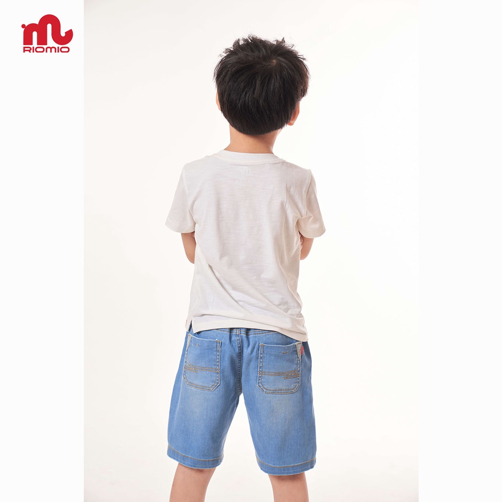 Quần bò bé trai size đại Short jean 25-42kg Riomio 𝐏𝐢𝐞𝐫𝐫𝐞 100% cotton jean Mỹ co giãn nhẹ, thấm hút- RM087