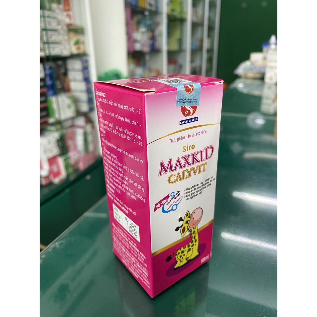 Siro MAXKID CALYVIT Giúp bổ sung các ion canxi, kẽm, magie, vitamin D3 và các vi chất cần thiết cho sự phát triển răng