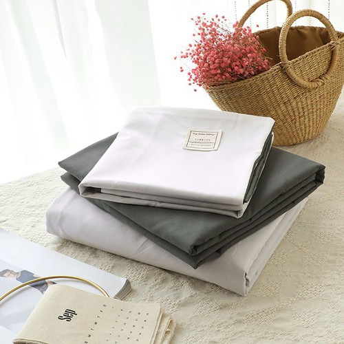 Drap giường cotton tici  May Bedding kèm 2 vỏ gối size giường đệm lò xo 20 - 25cm, ga trải giường trơn | BigBuy360 - bigbuy360.vn