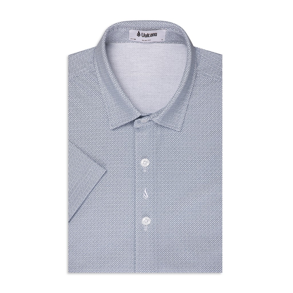 Áo sơ mi thun nam ngắn tay dáng Slim 100% Cotton cao cấp 1036 - Vulcano