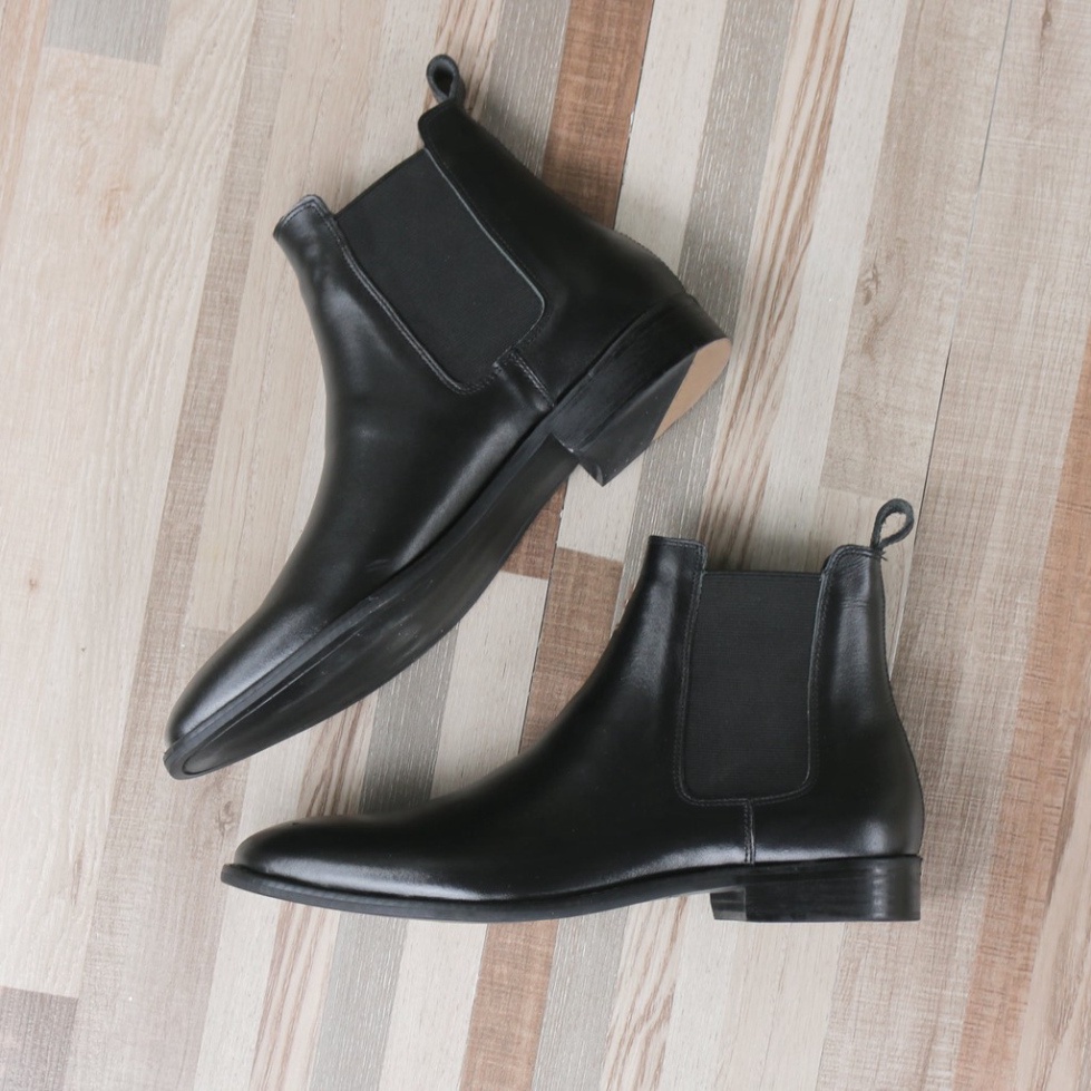 Giày Chelsea boots kiểu dáng cổ điển chất liệu da bò độn 3.5cm | BigBuy360 - bigbuy360.vn