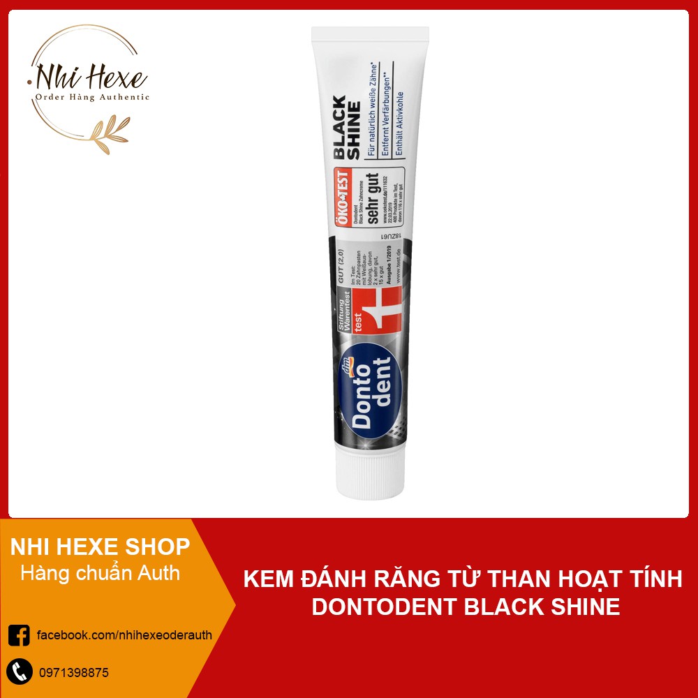 KEM ĐÁNH RĂNG TỪ THAN HOẠT TÍNH DONTODENT loại BLACK SHINE