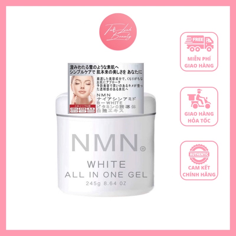 Gel dưỡng trắng và phục hồi NMN White All in one Nội địa Nhật chính hãng 245g