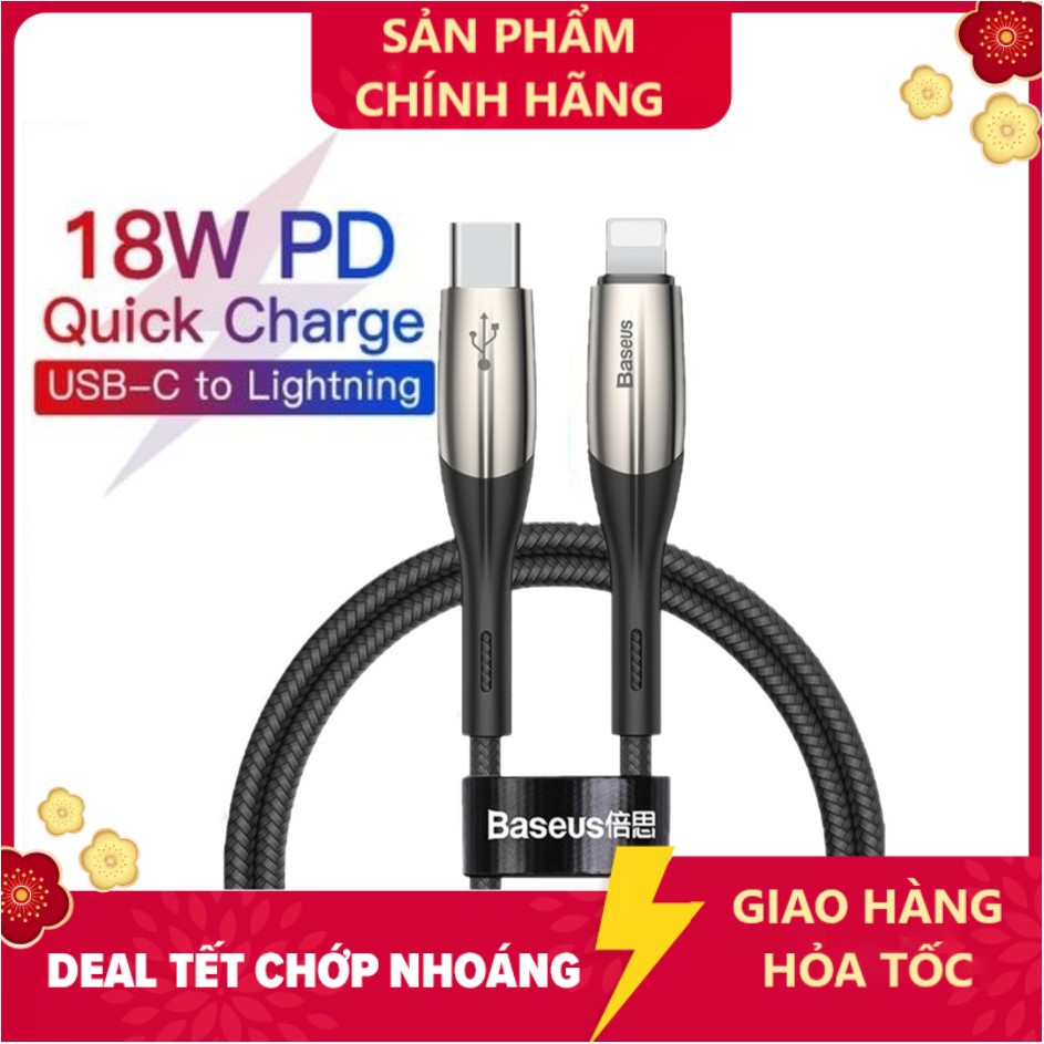 [ PD 18W ] Cáp Sạc Nhanh PD Type C to Lightning Baseus Horizontal Data PD (18W, C to iPhone Cable)