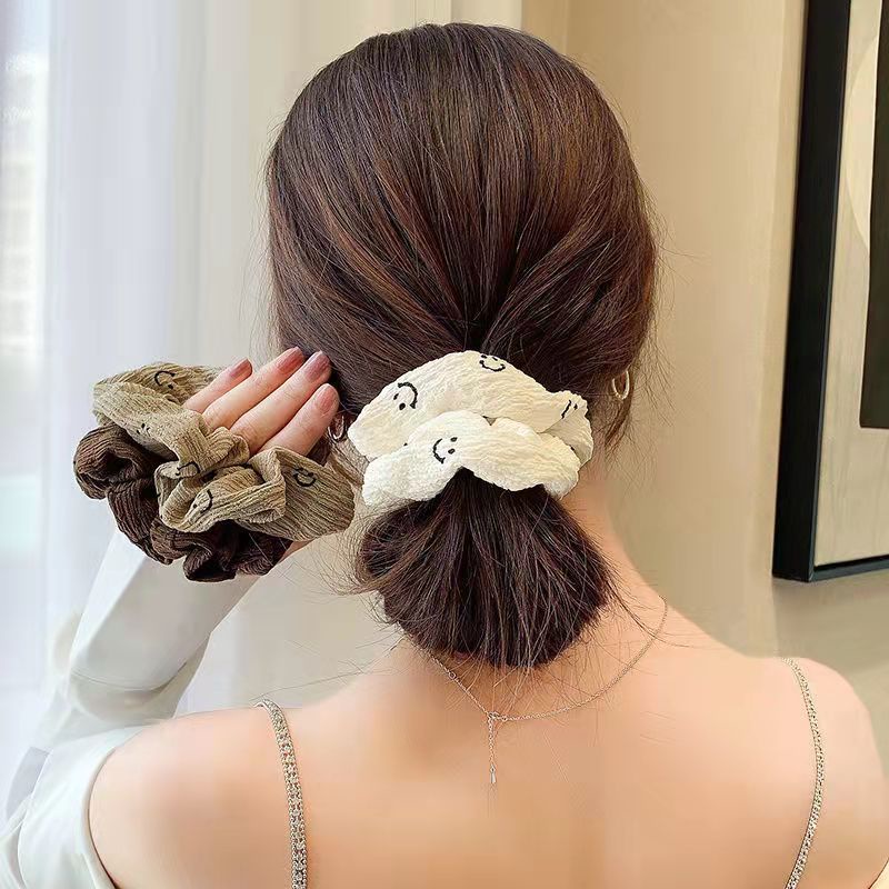 Dây Buộc Tóc Hình Mặt Cười Dễ Thương Phong Cách Hàn Quốc Cho Nữ