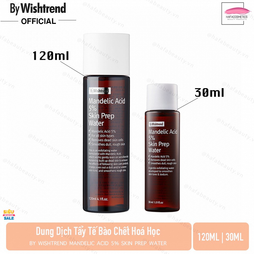 Dung dịch tẩy tế bào chết hoá học By Wishtrend Mandelic Acid 5% Skin Prep Water _ By Wishtrend Chính Hãng