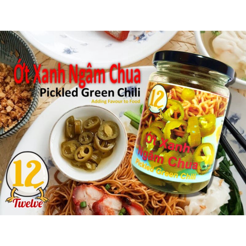 Twelve Ớt xanh ngâm giấm 250gr - Ớt ngâm Singapore