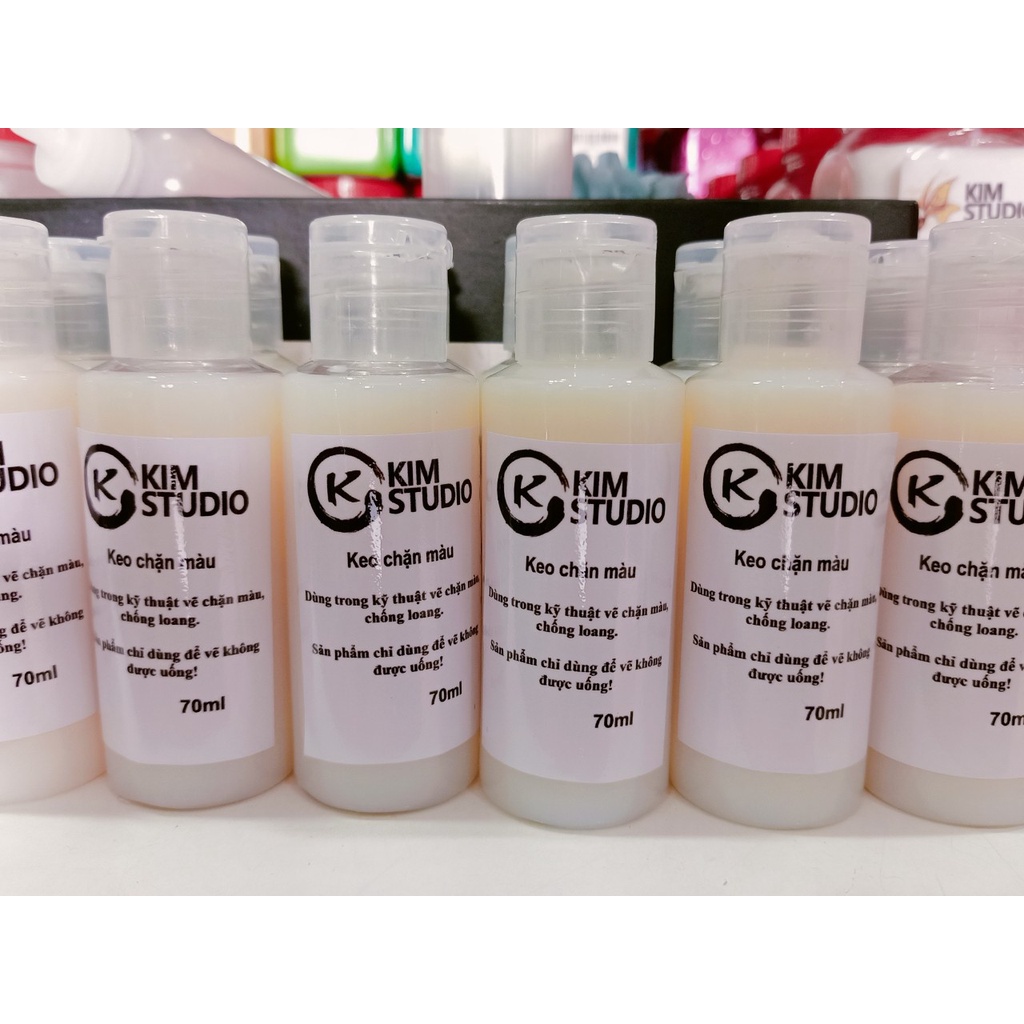 Keo chặn màu/Vũ khí bí mật trong vẽ vải/ Dung tích 70ml Kim studio