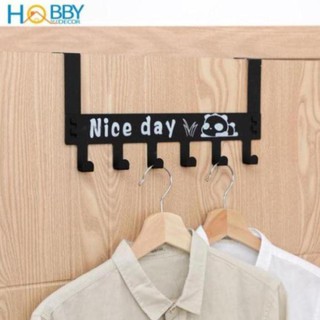 Móc Treo Quần Áo Gắn Sau Cánh Cửa Phòng Sơn Tĩnh Điện, In Chữ Nice Day HOBBY MTG
