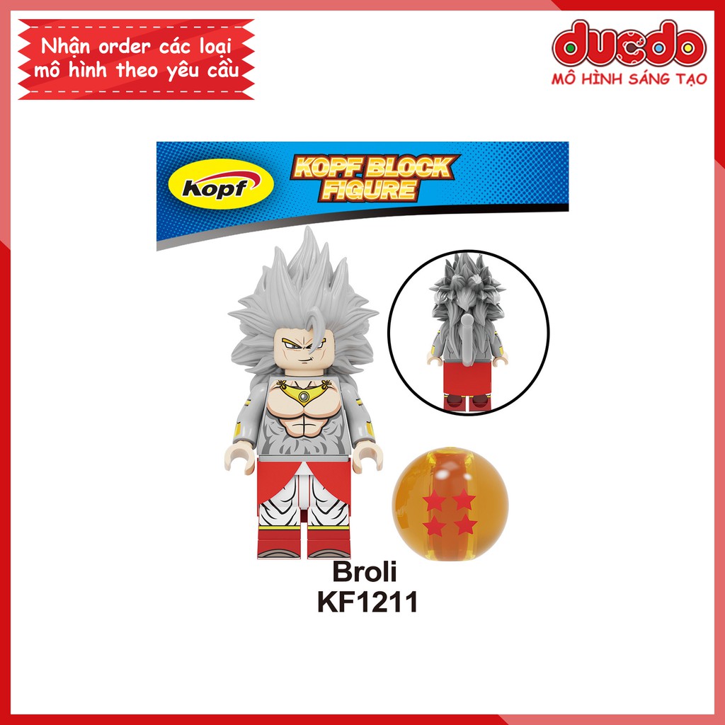 Minifigures các nhân vật trong Bảy viên ngọc rồng - Đồ chơi Lắp ghép Xếp hình Mô hình Mini Dragon Ball Kopf KF6098