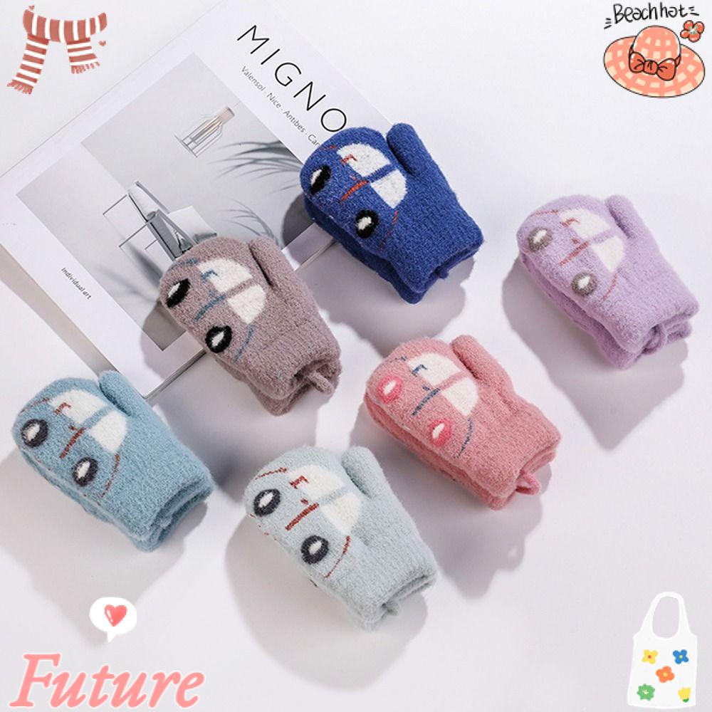 Găng Tay Lông Nhung Dày Dặn Ấm Áp Dành Cho Trẻ Em