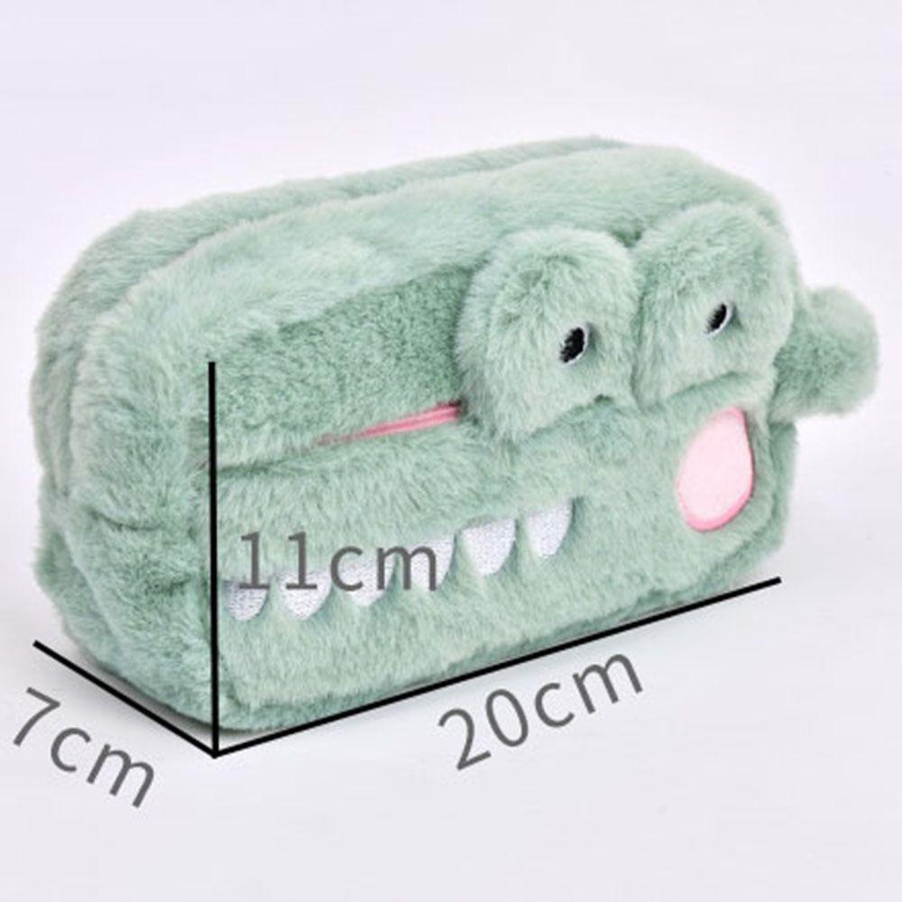 Túi Đựng Bút Trong Suốt Hình Gấu Trúc / Vịt / Gấu Trúc Nhồi Bông Cỡ Lớn Có Khóa Kéo Tiện Dụng