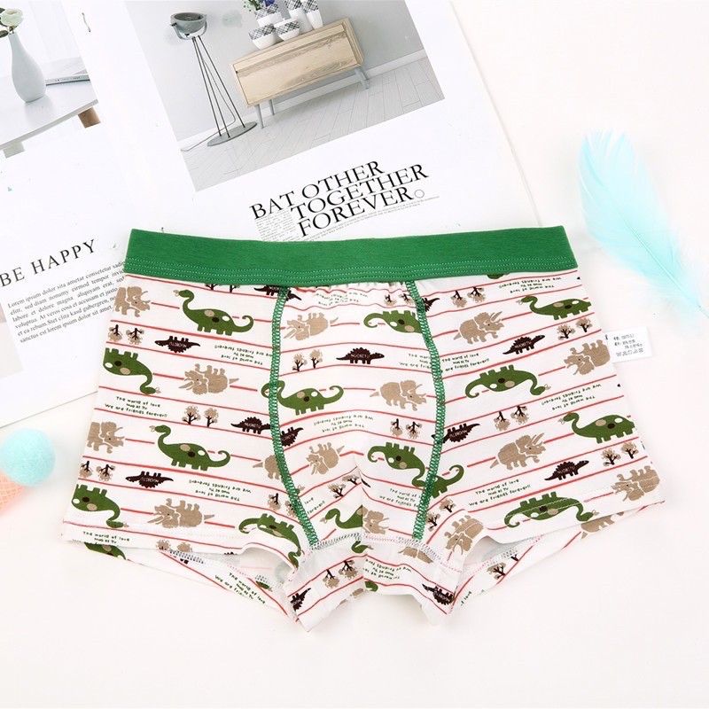 Set 3 Quần Lót Trẻ Em Dạng Đùi Boxer - Mẫu Khủng Long TangMeng