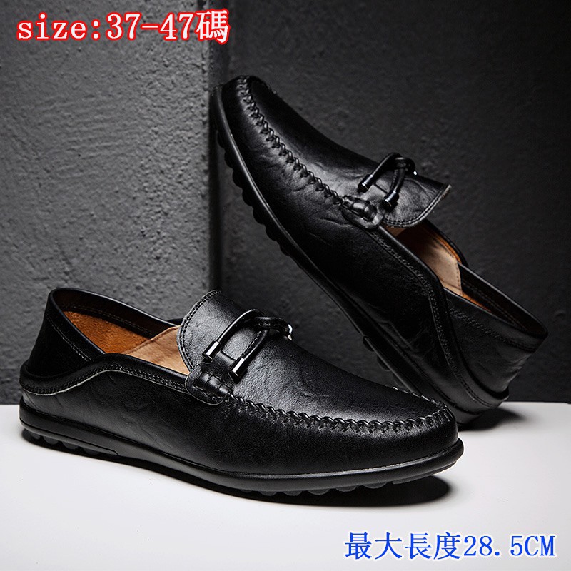 Giày Lười Size Lớn Kiểu Dáng Đơn Giản Phong Cách Retro Anh Quốc Cho Nam 37-47