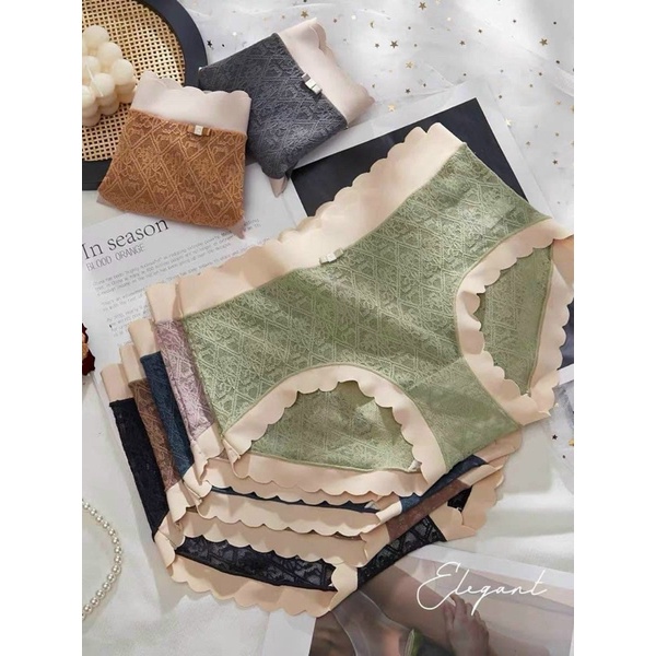 [Sale] Quần lót ren cotton pha cạp su 2205( lẻ 1c)