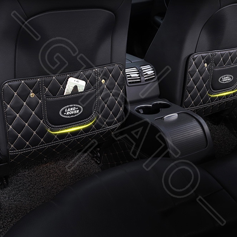 GTIOATO Tấm Bảo Vệ Lưng Ghế Oto Da Tấm Ốp Lưng Ghế Ô Tô Bảo Vệ Lưng Ghế MiếNg LóT ChốNg ThấM TúI Treo Đồ Sau Ghế Ô Tô Phụ Kiện Xe Hơi Cho Land Rover Defender Evoque Discovery VELAR Range