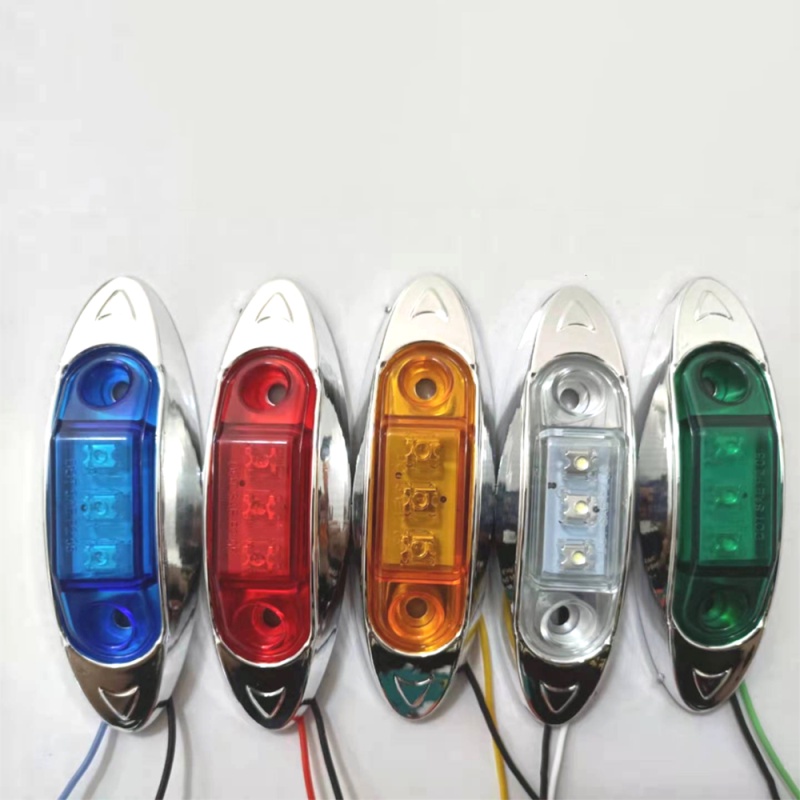 Đèn Led 3 Bóng 12/24V Màu Trắng Đỏ Cho Xe Tải