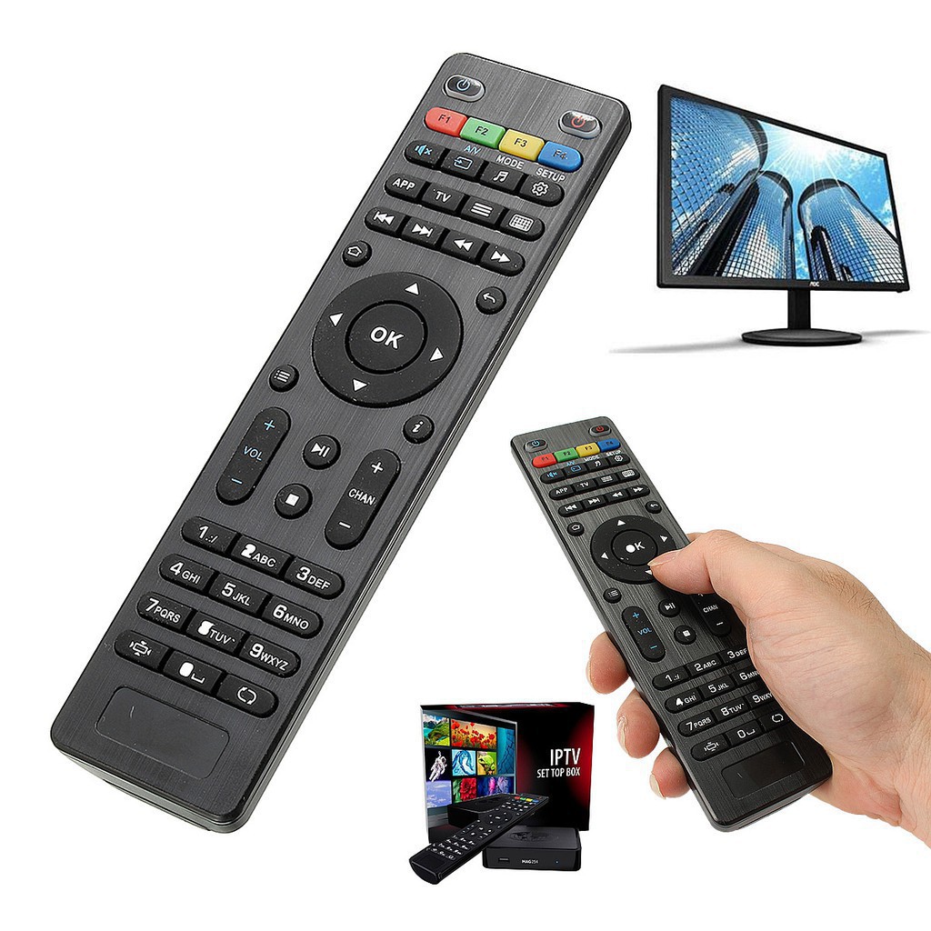 Điều khiển từ xa màu đen cho TV Mag 250 254 255 260 270