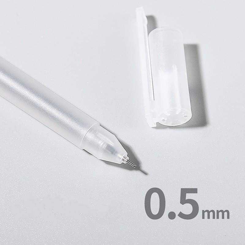 Set 10 Bút Bi Nước Mực Đen / Đỏ / Xanh Dương Nhanh Khô Ngòi 0.5mm