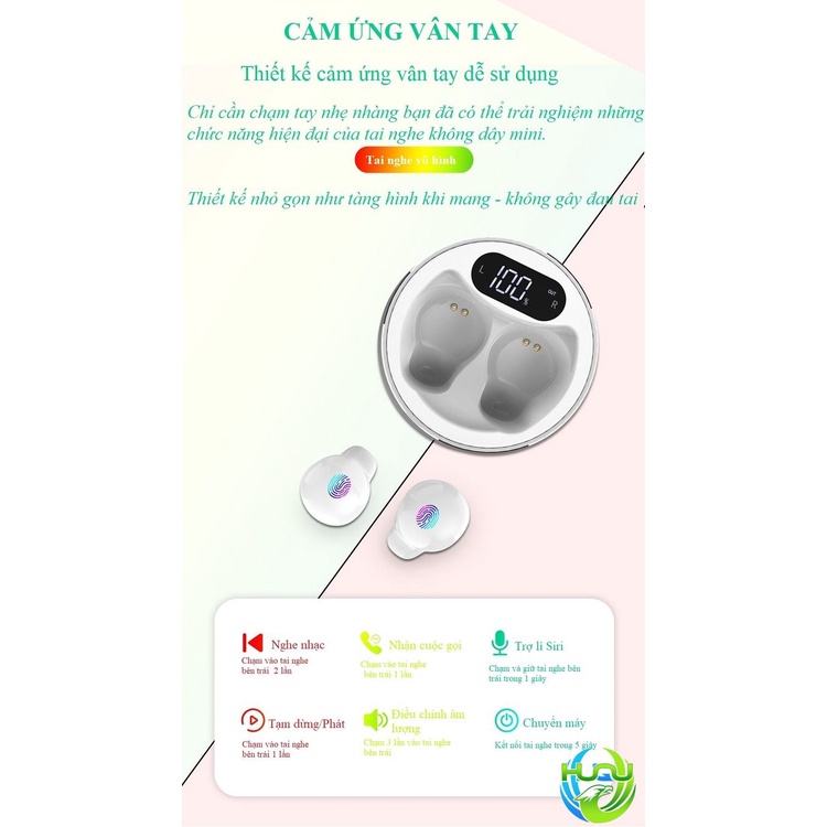 Tai nghe nhét tai Huqu X26 - Kết Nối Bluetooth, Cảm Ứng Vân Tay