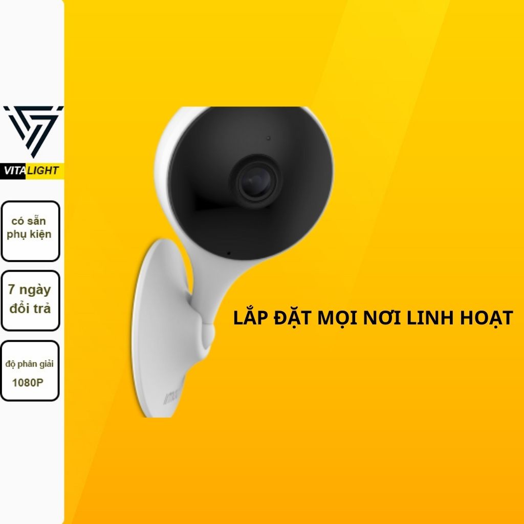 Camera wifi Cue2 báo động về điện thoại, tích hợp AI nhận diện người, độ phân giải full Hd, chính hãng imou VITALIGHT