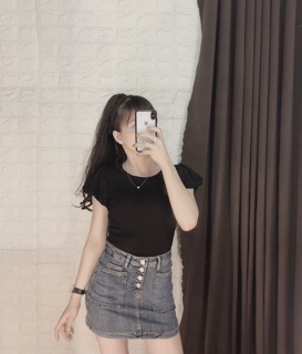 Áo croptop tay phồng
