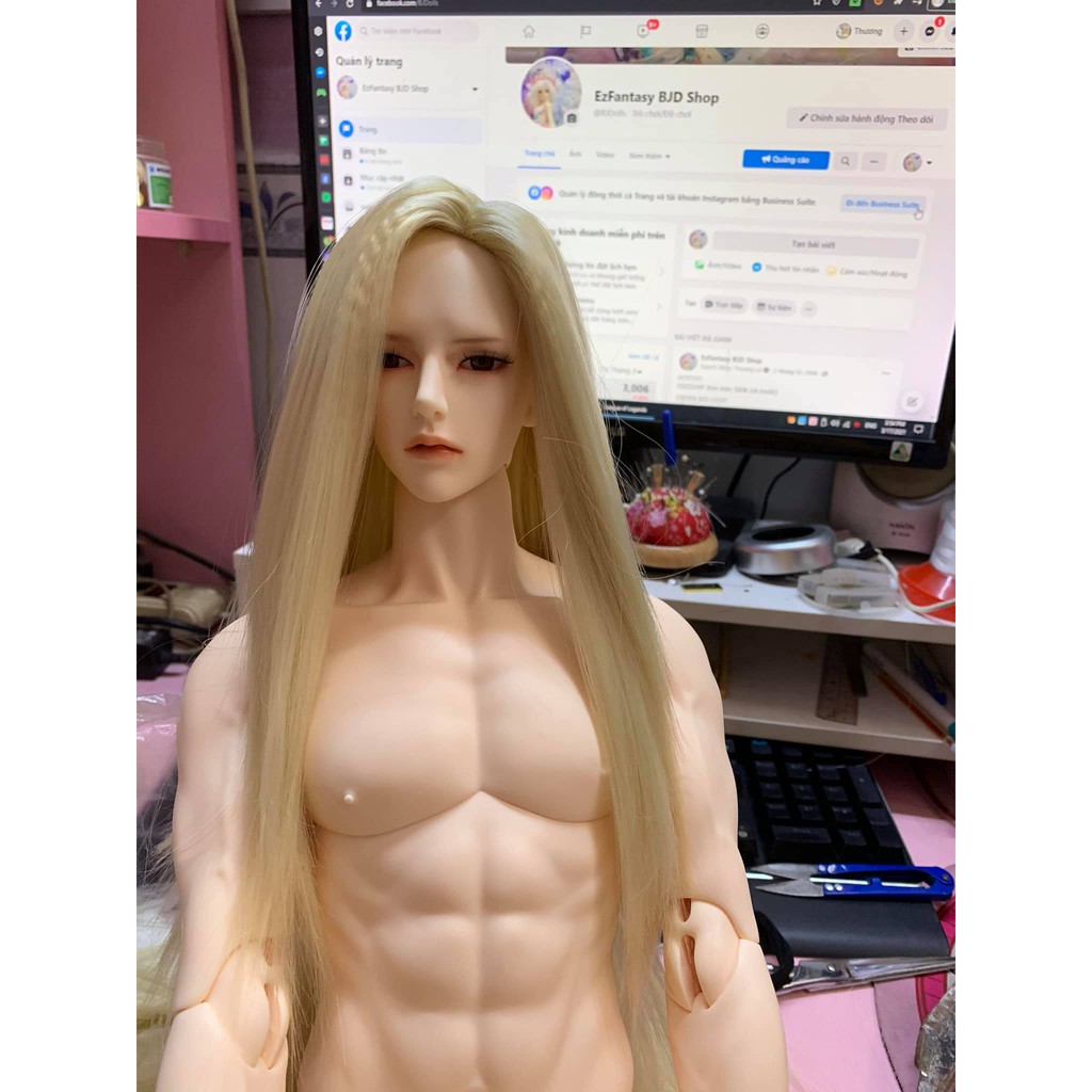 Tóc búp bê BJD 1/4 18-19cm