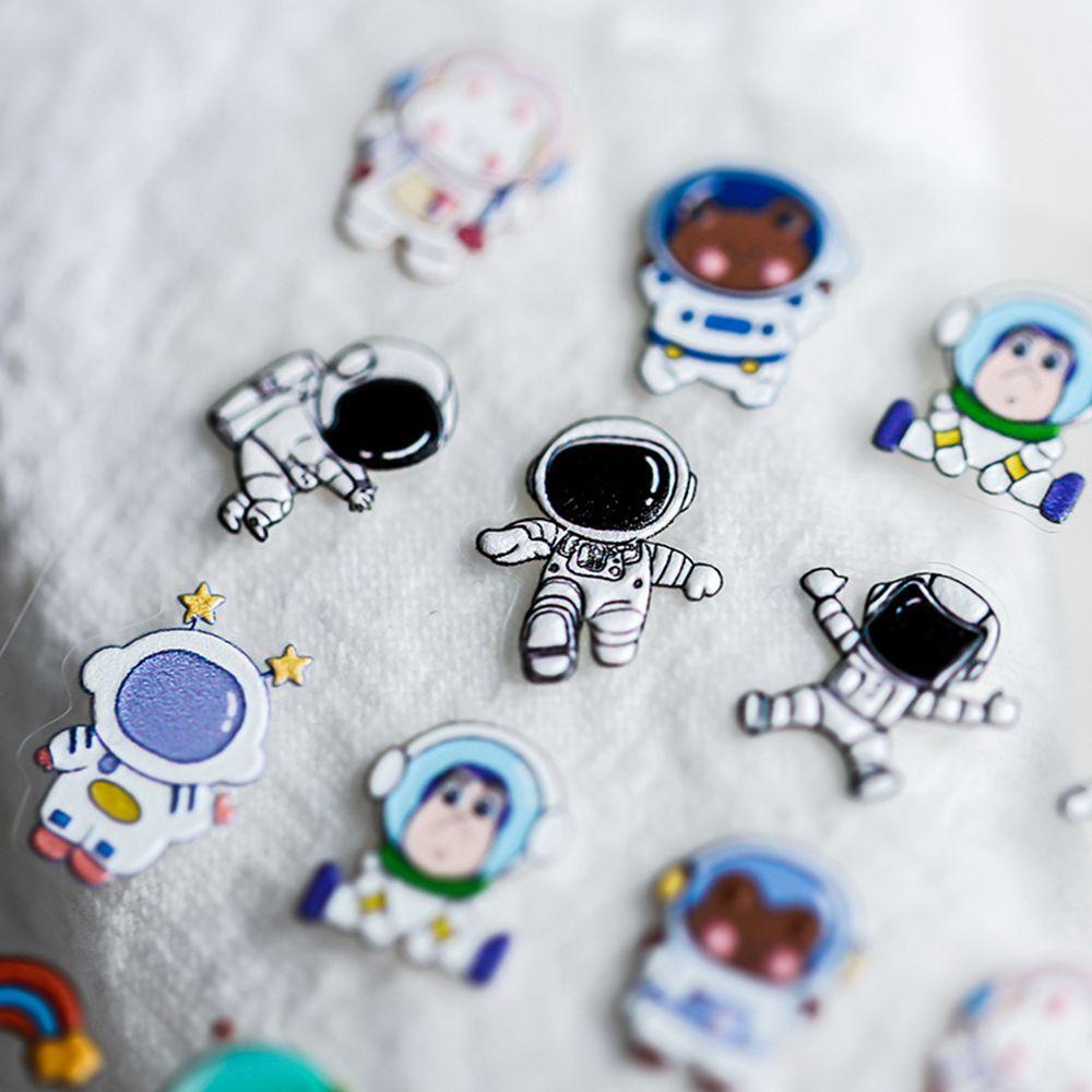 Hình Dán Trang Trí Móng Tay Họa Tiết Phi Hành Gia Hoạt Hình Xinh Xắn