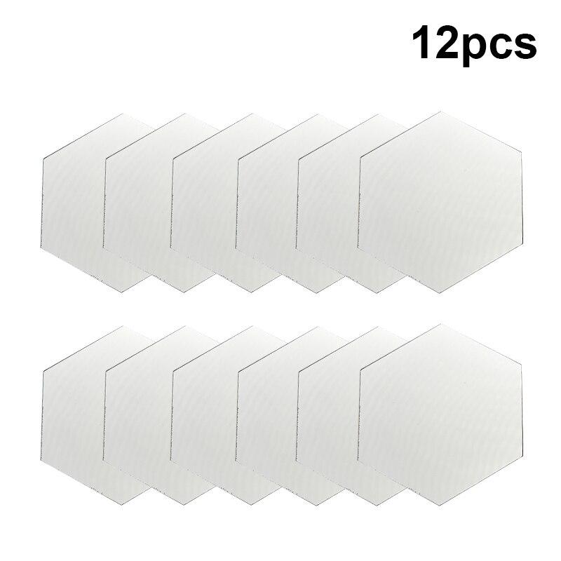 Set 6 / 12 Miếng Gương Dán Tường Hình Lục Giác 3D