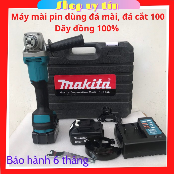 Máy mài pin makita động cơ dây đồng 100% không chổi than