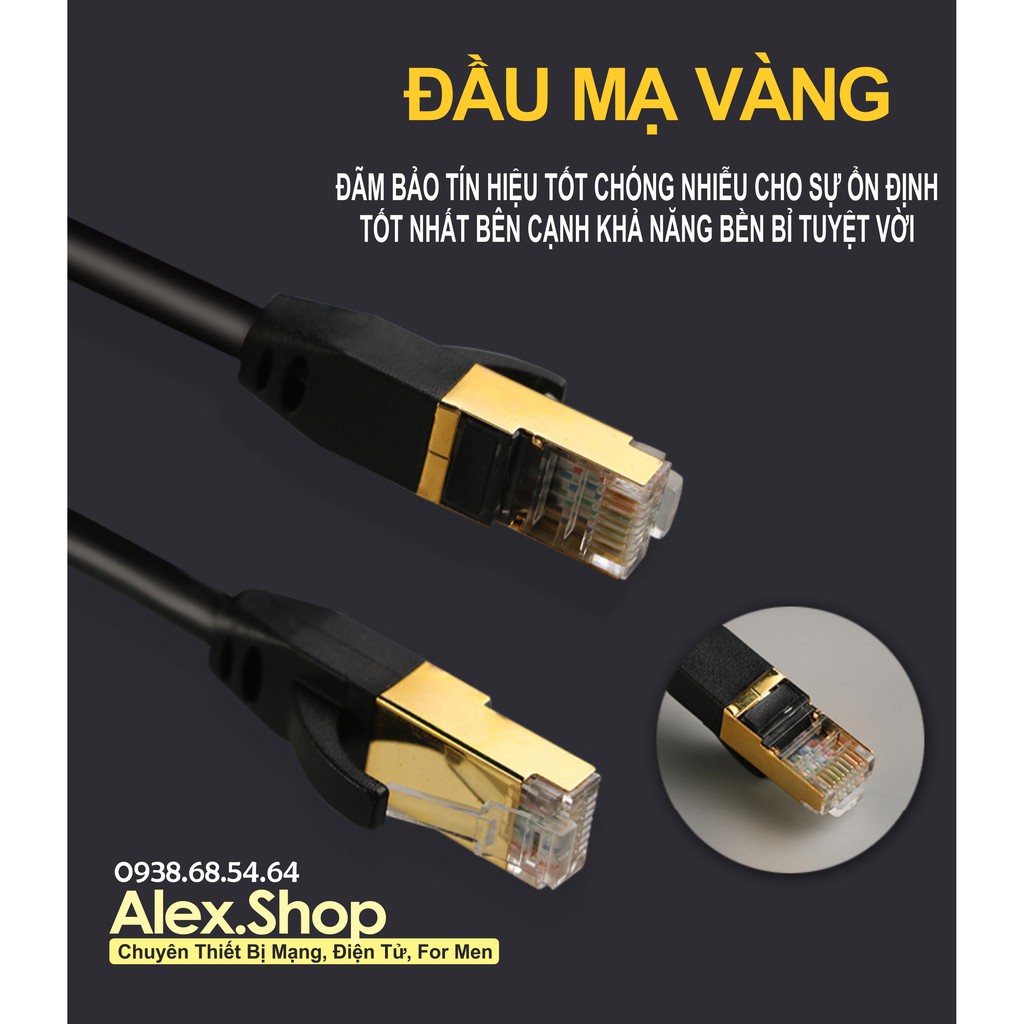 [Mã ELFLASH5 giảm 20K đơn 50K] Cáp Mạng Cat6 Internet/LAN Tiêu Chuẩn Bấm Sẵn 2 Đầu- Dài 1.5/3/5/10/20/30M