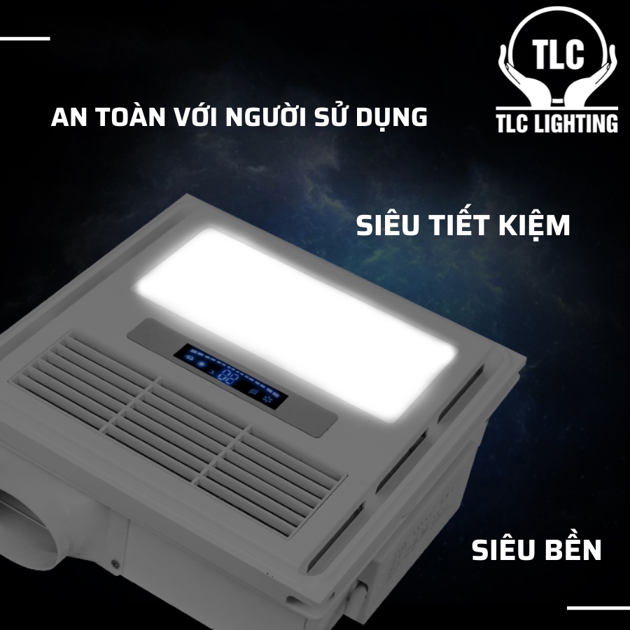 Quạt Sưởi Âm Trần Đa Năng KAW / TLC Sưởi Ấm, Làm Mát, Thông Gió, Chiếu Sáng Tiết Kiệm Điện Kích Thước 30x30