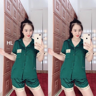 Bộ ngủ quần cộc áo cộc pijama lụa Mango mềm mai, thoáng mát mẫu chữ kí 7 màu.MA16