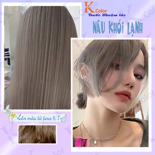 Thuốc nhuộm tóc NÂU KHÓI XƯƠNG MÙ không tẩy sử dụng tại nhà nhiều thảo dược giá rẻ Kcolor