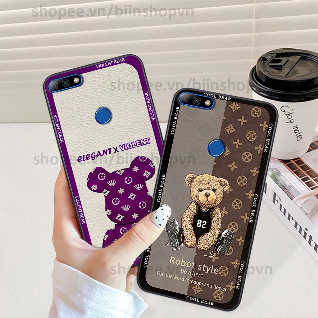 Ốp Huawei Y7 Prime 2018 / Y7 Pro 2018 hình gấu bear brick đẹp độc lạ, thời trang, cá tính