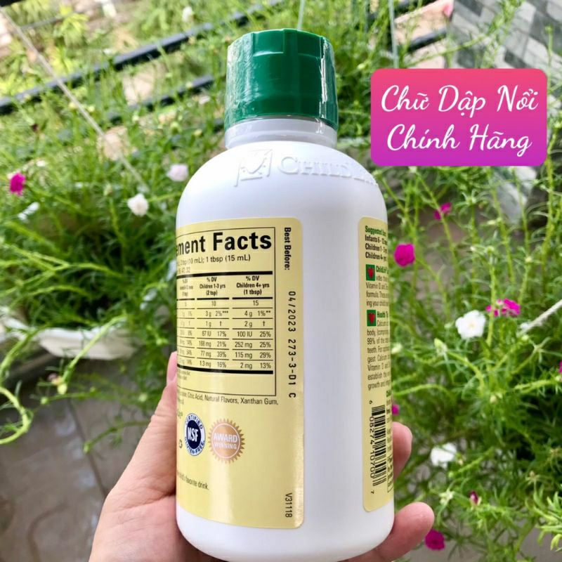 [ Date 2025] Canxi hữu cơ D3 cho bé kèm Kẽm CHILDLIFE Mỹ 473ml