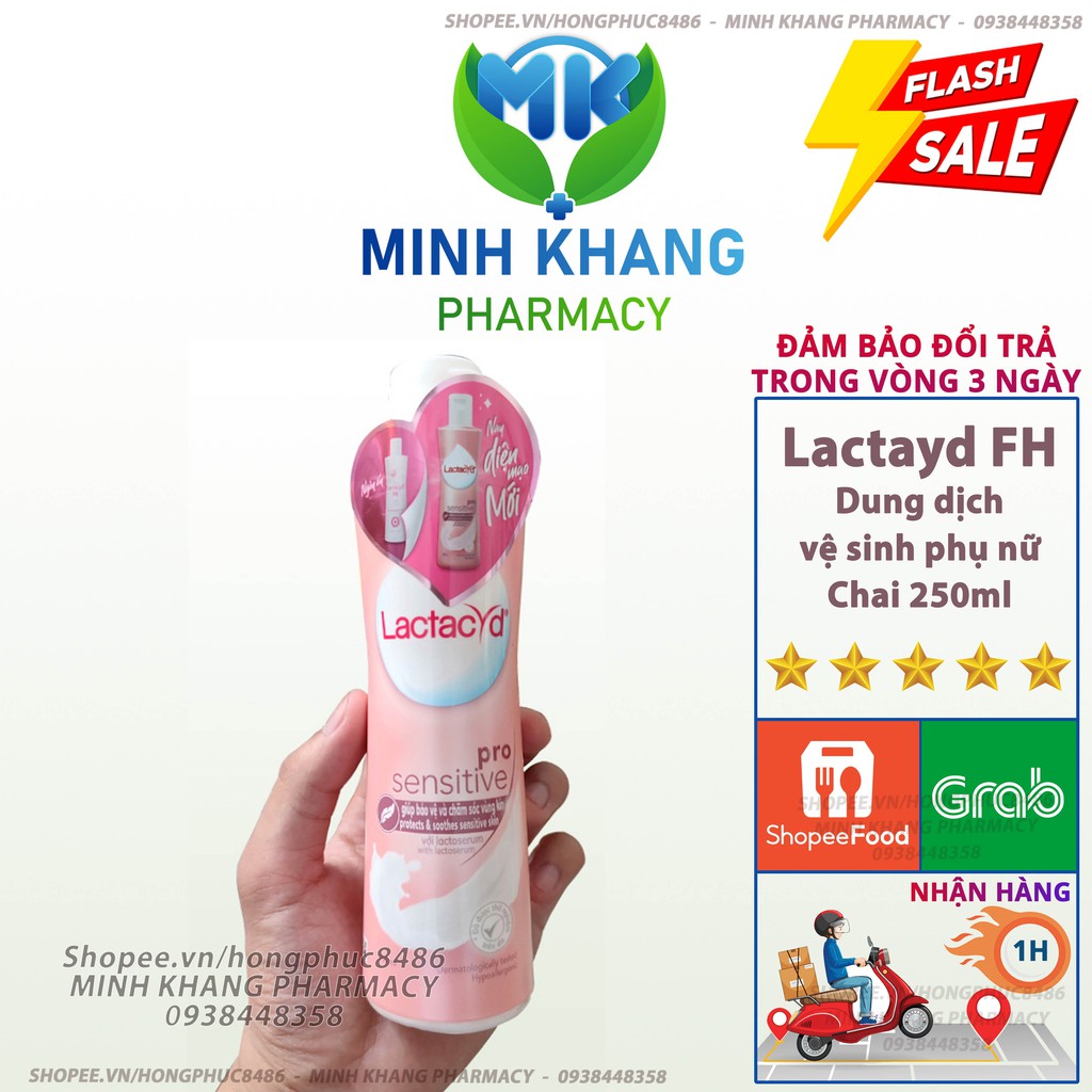 Dung dịch vệ sinh phụ nữ Lactacyd FH 250ml thơm khử mùi nước rửa phụ khoa se khít vùng kín nữ chăm sóc vùng kín